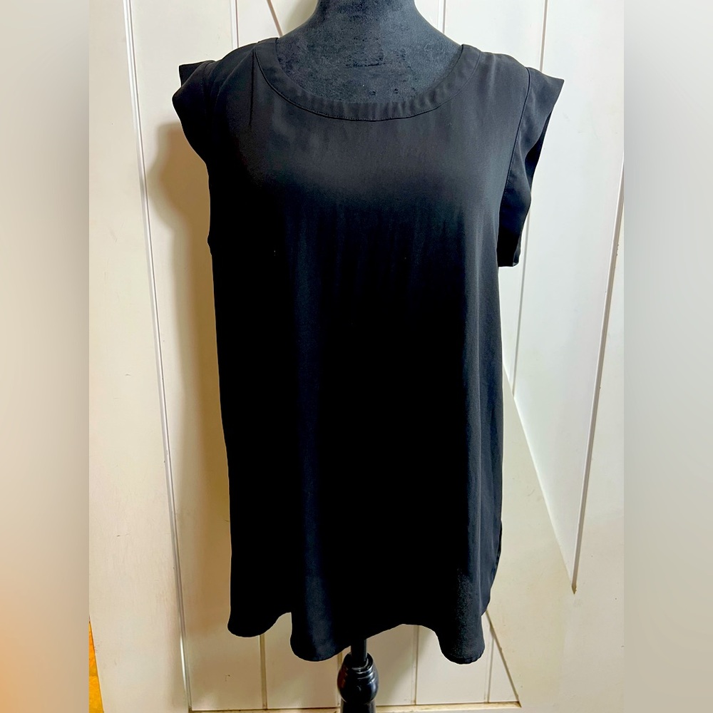 Pleione Black Blouse with Flowing Silhouette